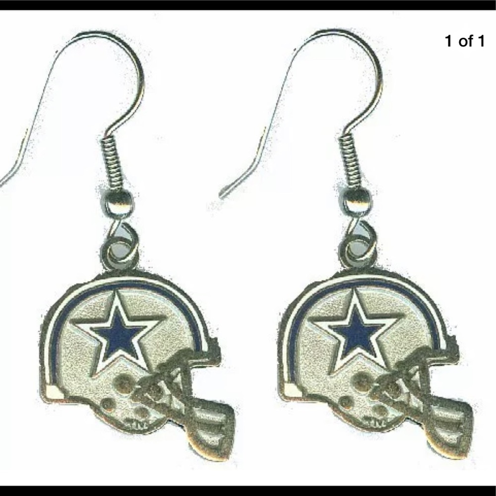 LAST ONE Licensed Dallas Cowboy Helmet Earrings